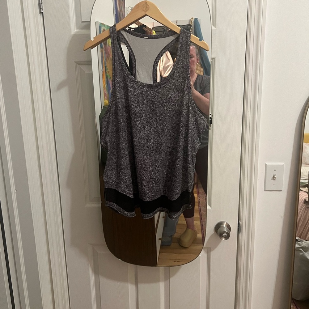 lululemon athletica Black and Gray Tank Top